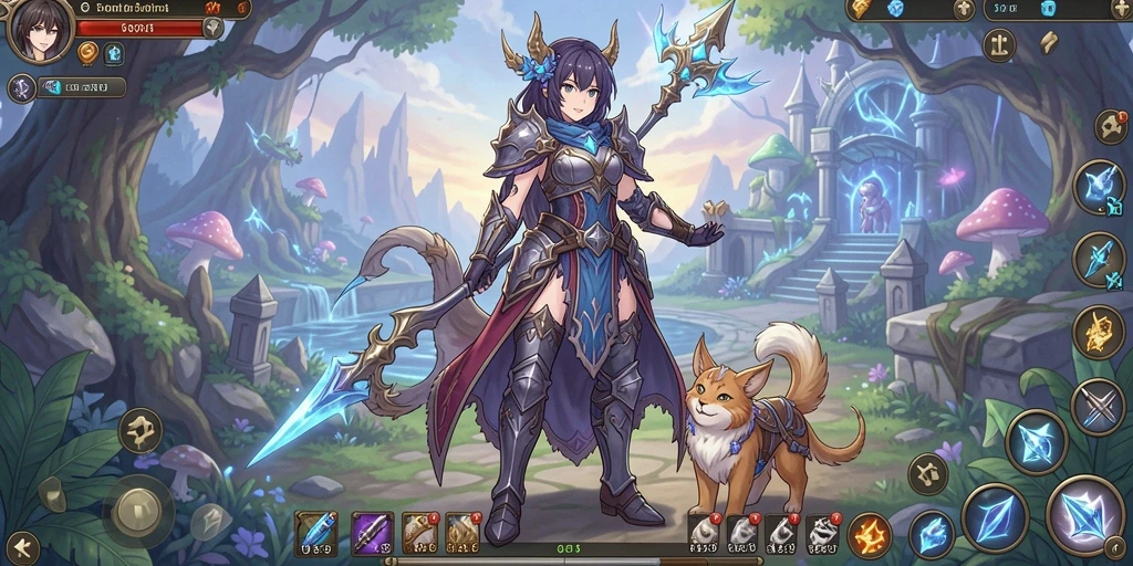 Tampilan awal game yang memukau dan intuitif.