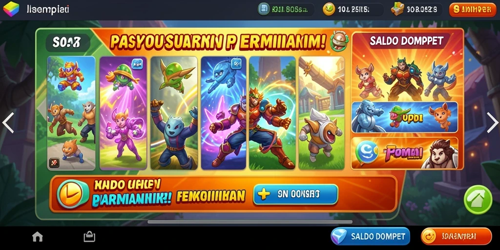 Tampilan menu yang sederhana dan mudah diakses.